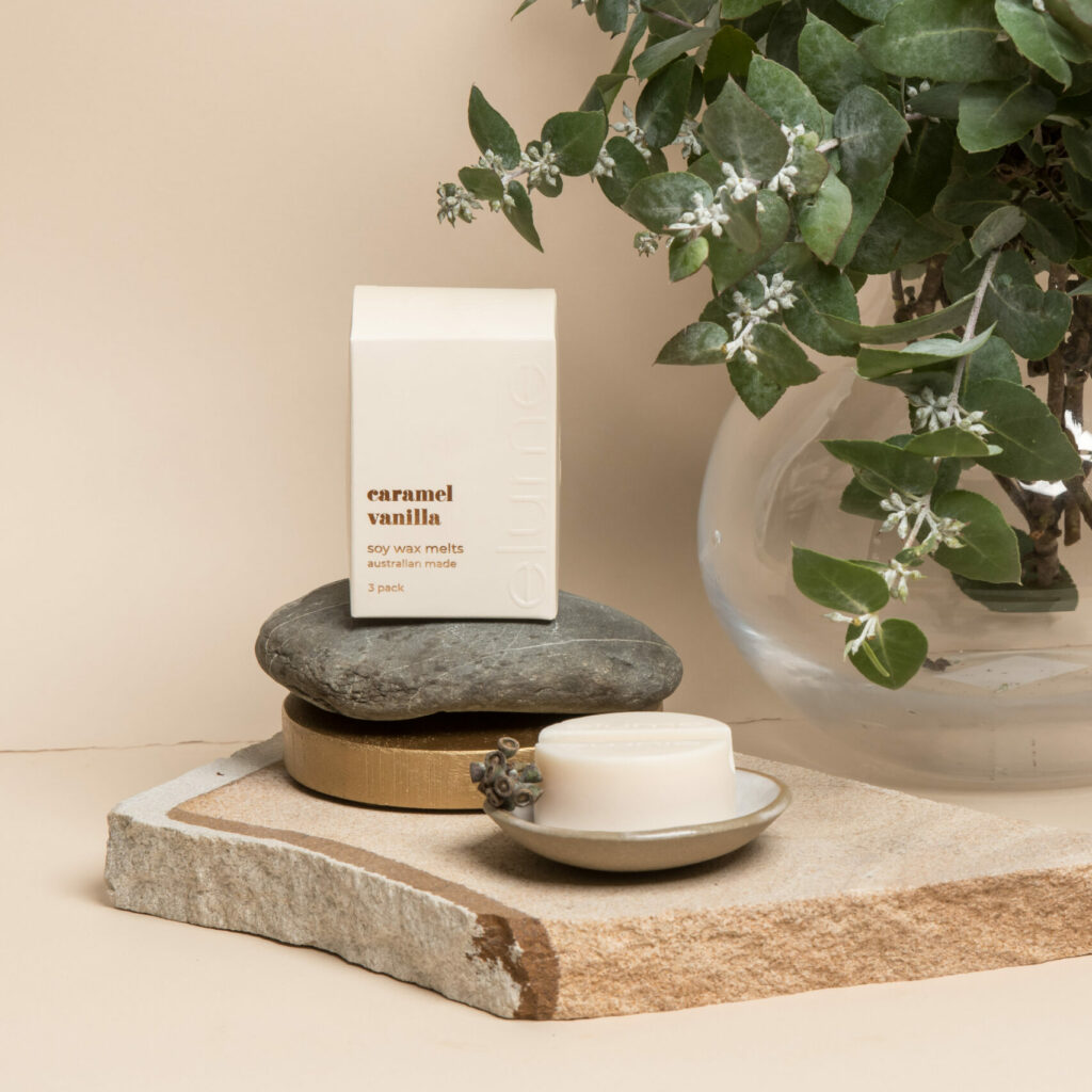 elume-soy-wax-melts-3pack-caramel-vanilla-fragrance-styled Autumn Blog