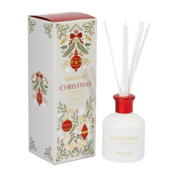 elume christmas signature reed diffuser and decorative box fragrance cinnamon spice and berries