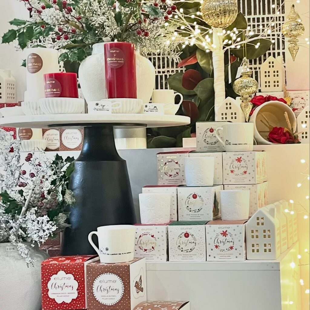 Oatley Home's display of elume's Christmas range