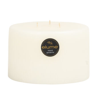 elume scented pillar candle island gardenia 3wick