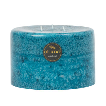 elume scented pillar candle patchouli 3 wick