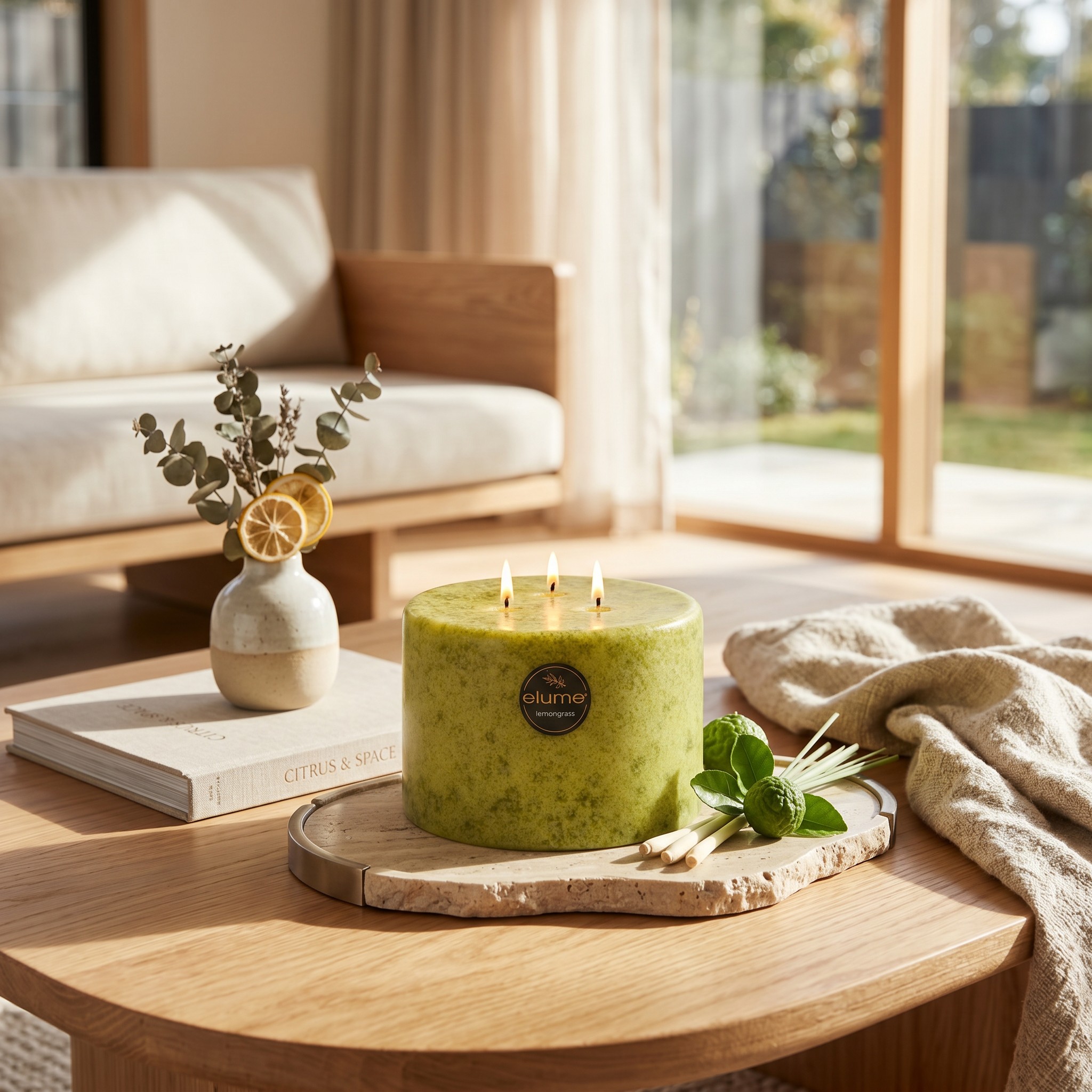 Lemongrass & Bergamot Three Wick - Image 3