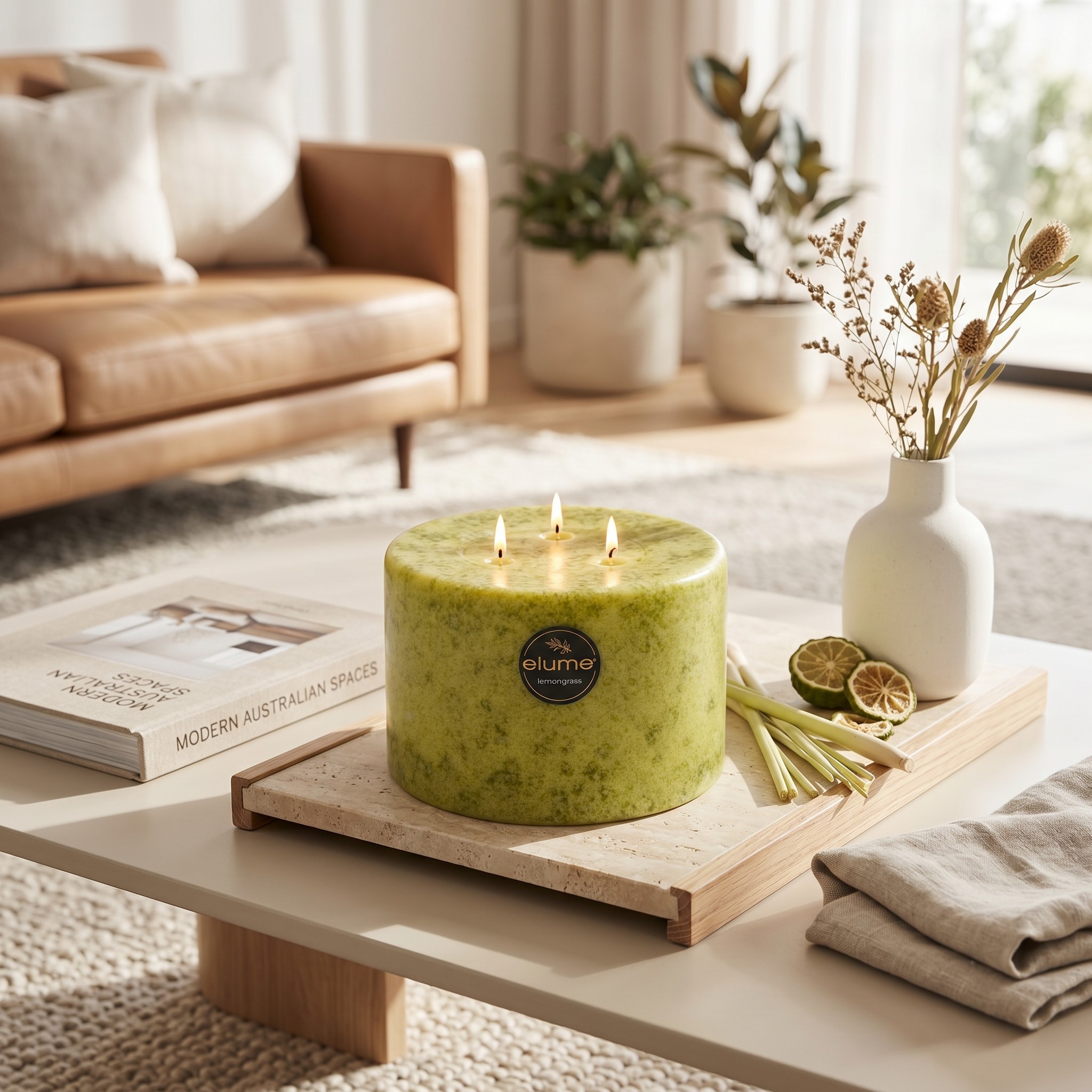 Lemongrass & Bergamot Three Wick - Image 2