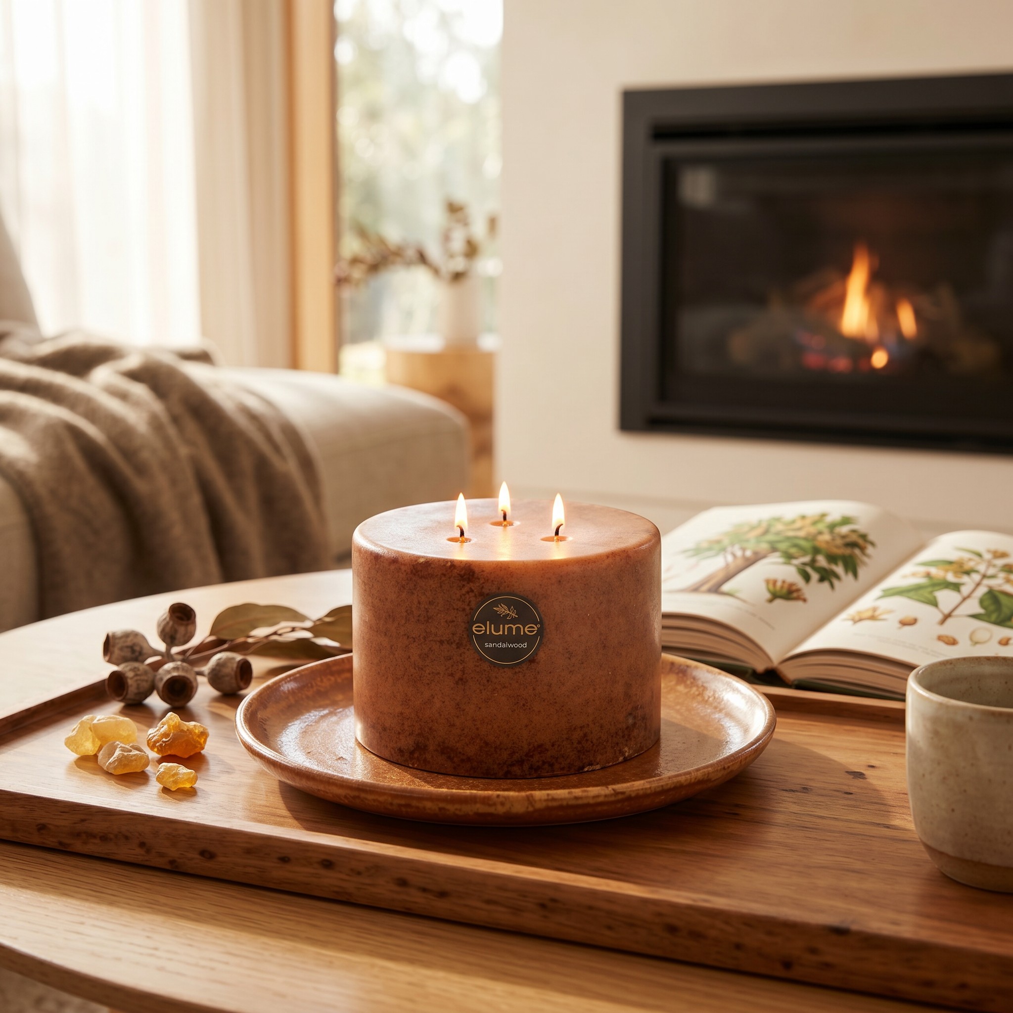 Sandalwood & Amber Three Wick - Image 3