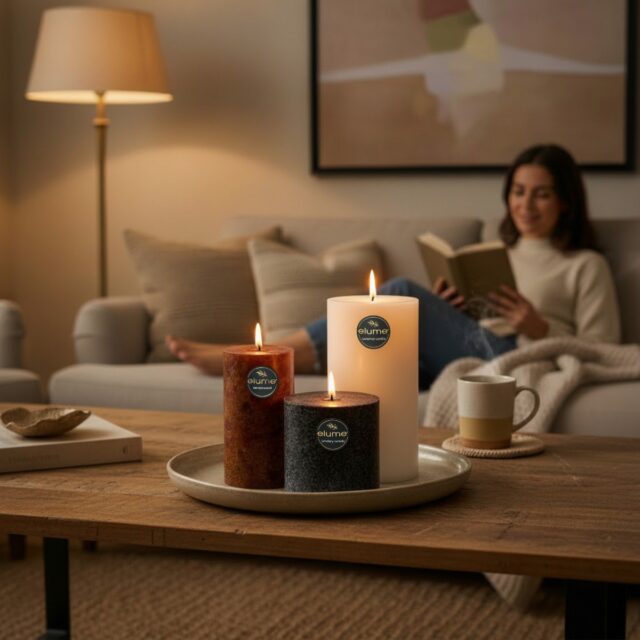 Warm up your space this winter with Elume's scented pillar candles. The perfect way to add fragrance, ambience and cosy comfort to every room. 🕯️❄️